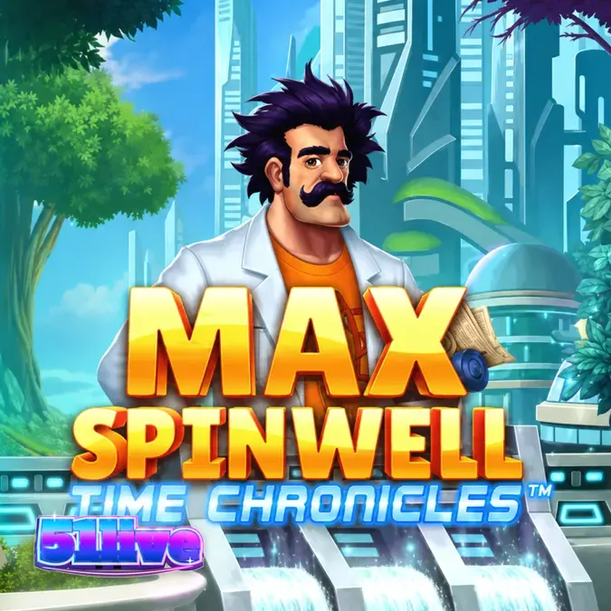 Tampilan antarmuka slot Max Spinwell: Time Chronicles dengan tema perjalanan waktu